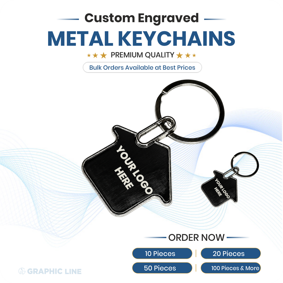 Custom Metal Keychains for Branding | Graphicline.in