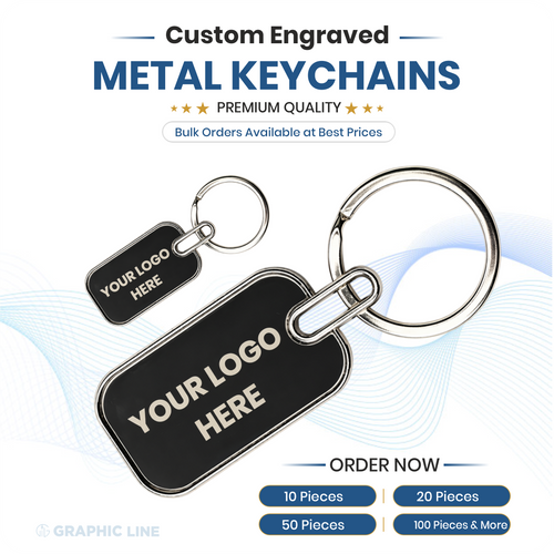 Custom Metal Keychains for Branding | Graphicline.in