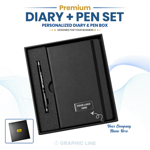 Executive Diary & Pen Gift Set | GRAPHICLINE.IN