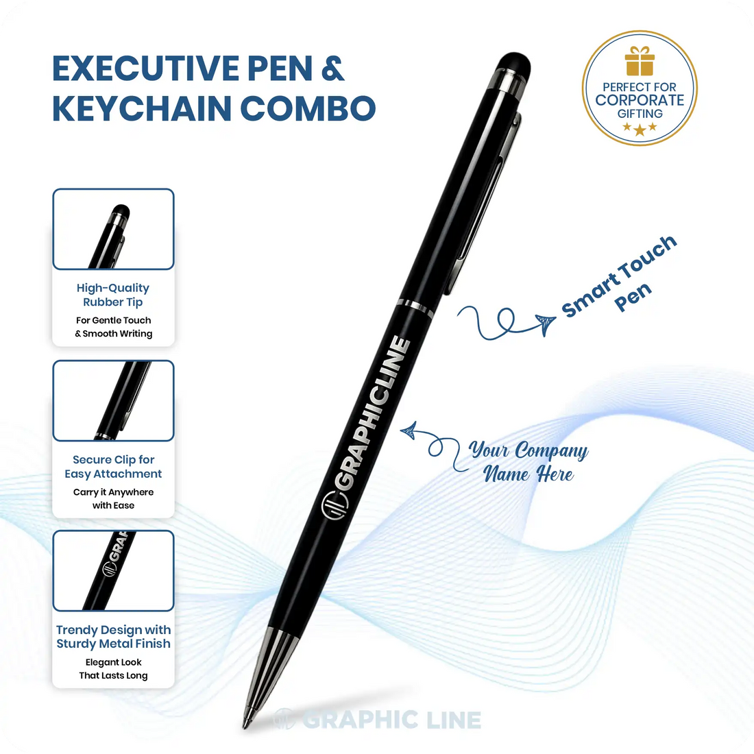 Executive Pen & Keychain Gift Box | Graphicline.in